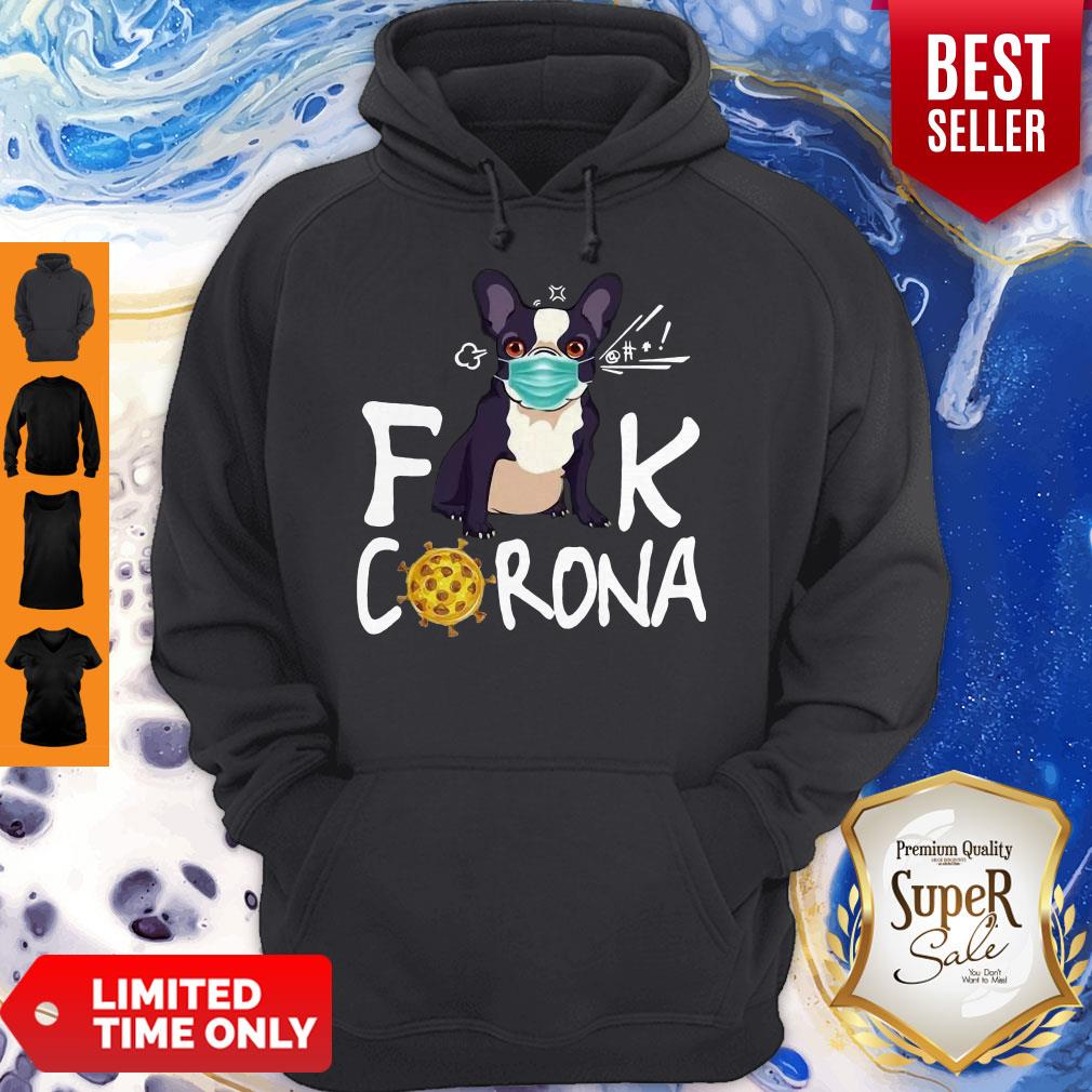 Top French Bulldog Face Mask Fuck Corona Shirt
