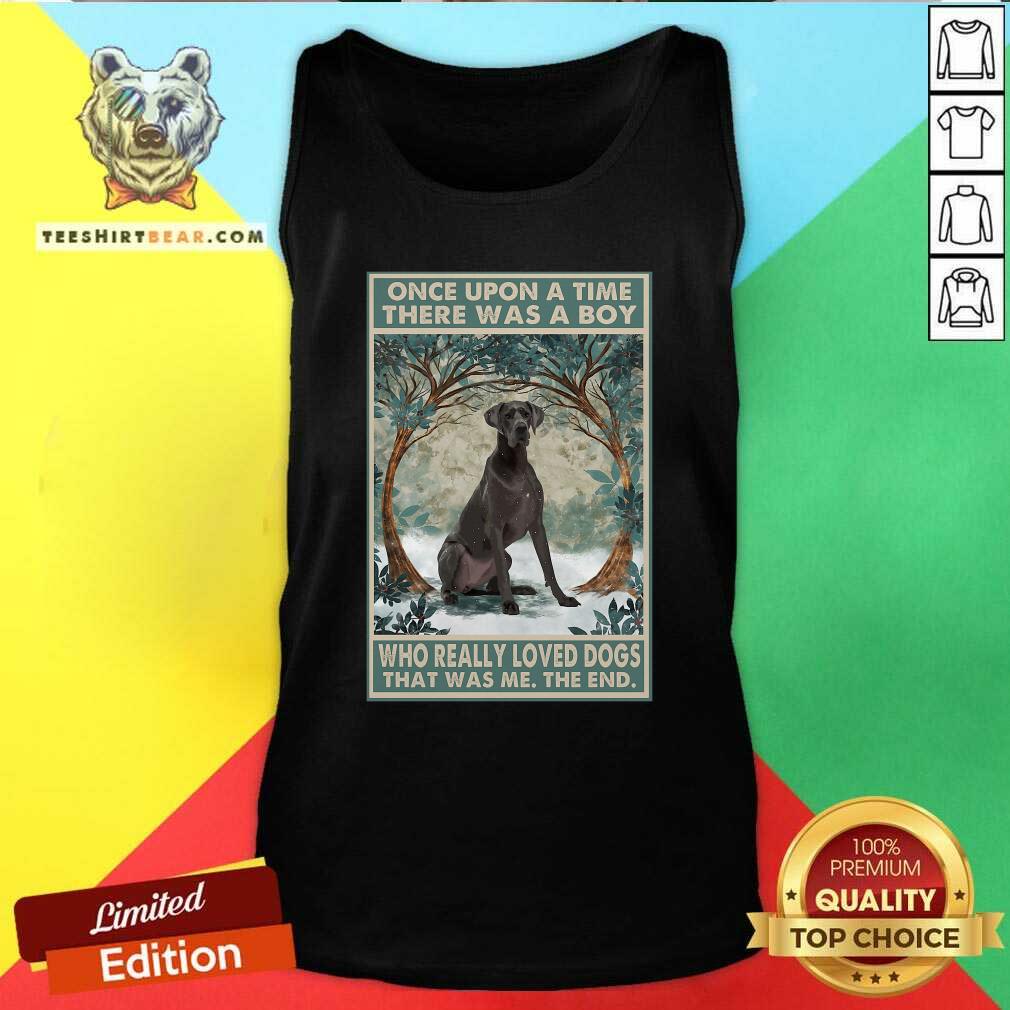 Top Great Dane Once Upon A Time Boy Vertical Poster Shirt