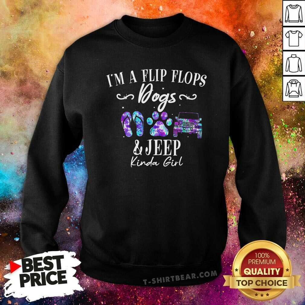 Top I Am A Flip Flops Dog And Jeep Kinda Girl Shirt