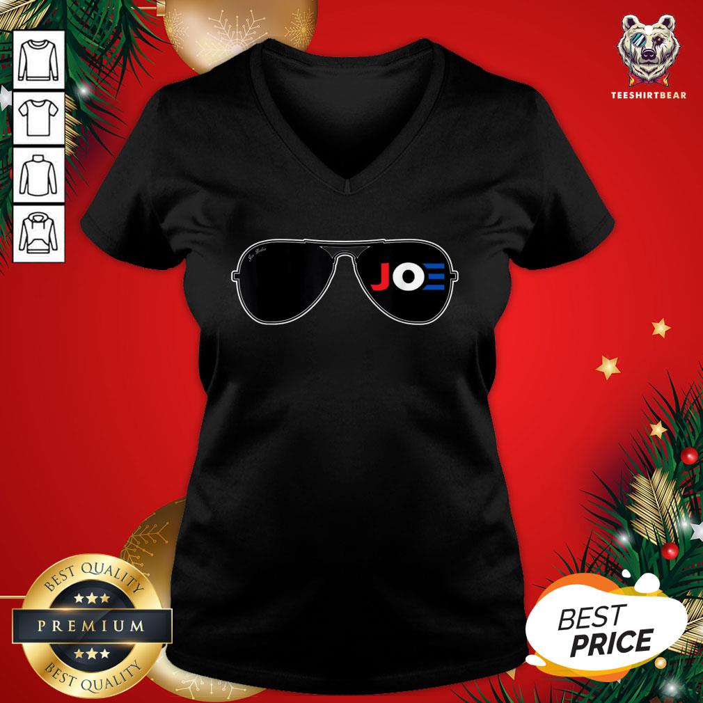Top Joe Biden Aviator Sunglasses Patriotic American T-Shirt