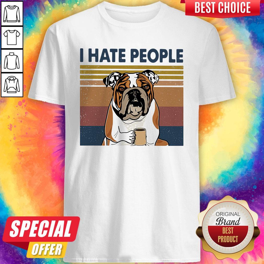 Top Pug I Hate People Vintage Retro Shirt