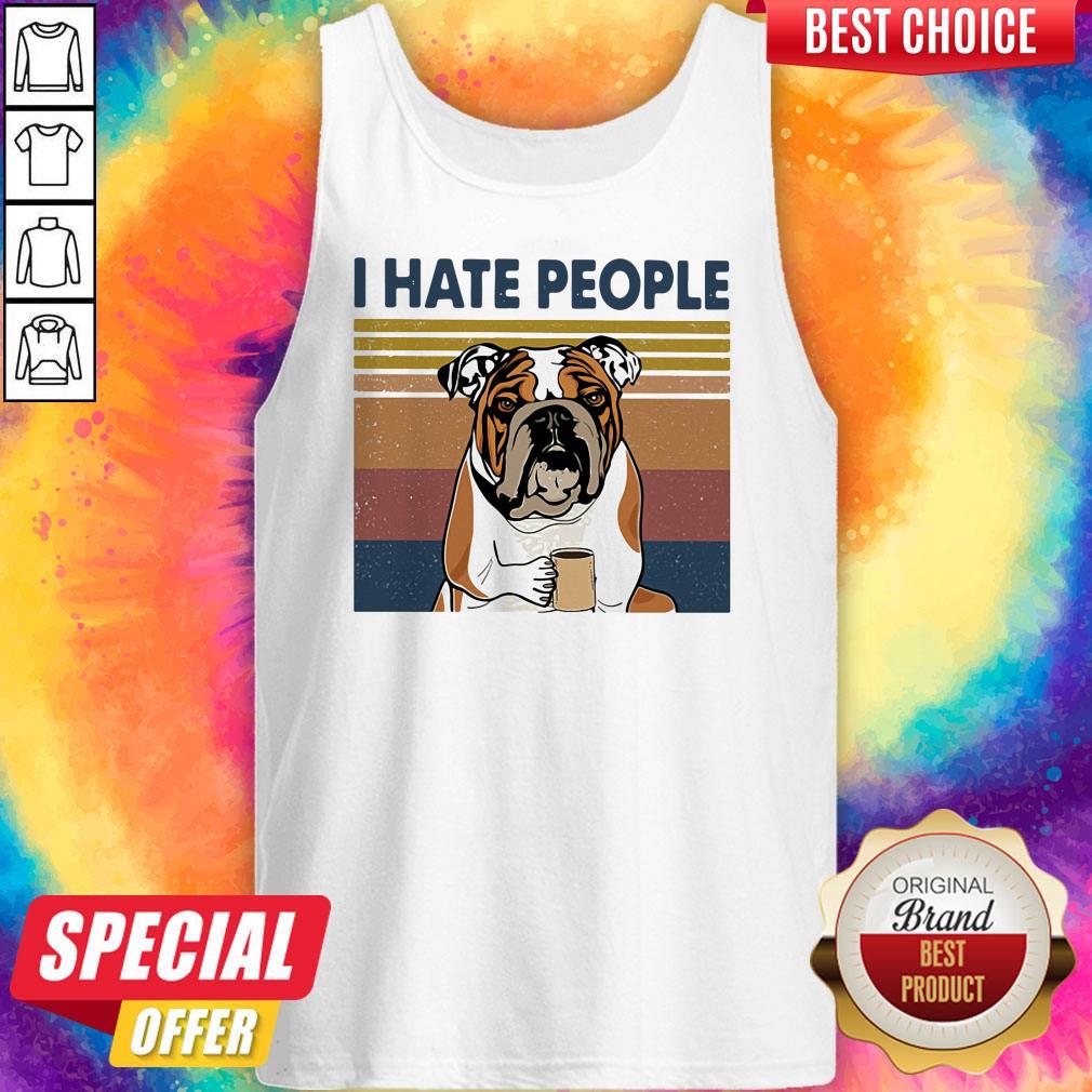 Top Pug I Hate People Vintage Retro Shirt