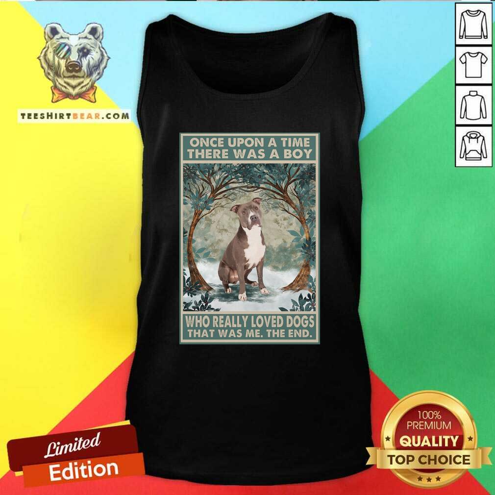 Top Staffordshire Terrier Once Upon A Time Boy Vertical Poster Shirt