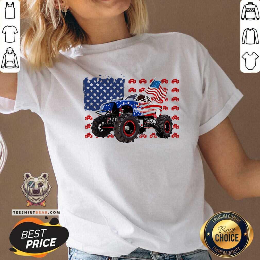 Tractor American Flag Independence Day Shirt