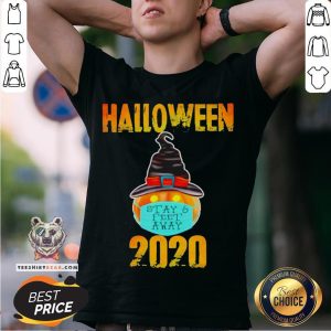 Pumpkin Wearing Mask Stay 6 Feet Away Halloween 2020 Shirt