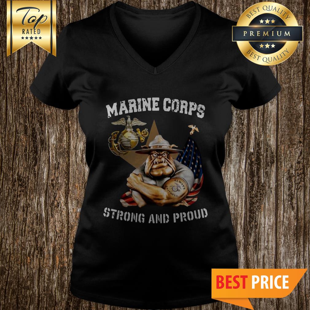 United States Marine Corps Logo Strong And Proud Bulldog shirt