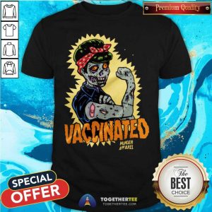 Cool Vaccinated Zombie Rosie Girl Power Feminist Goth Shirt