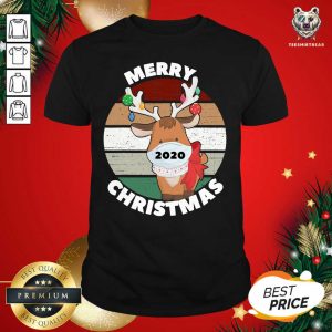Premium Merry Christmas 2020 Reindeer Wear Mask Vintage Shirt