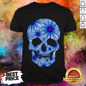 Ice Blue Skull Dia De Los Muertos Day Of The Dead Shirt