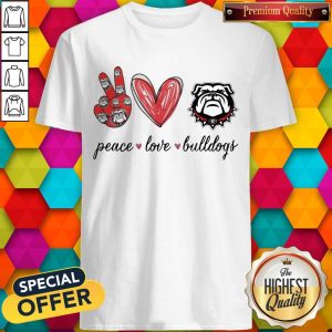 Premium Peace Love Georgia Bulldogs Football Shirt