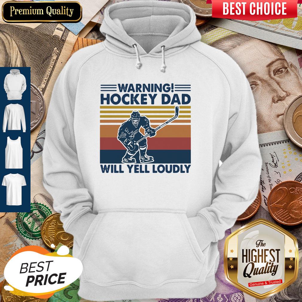 Warning Hockey Dad Will Yell Loudly Vintage Shirt