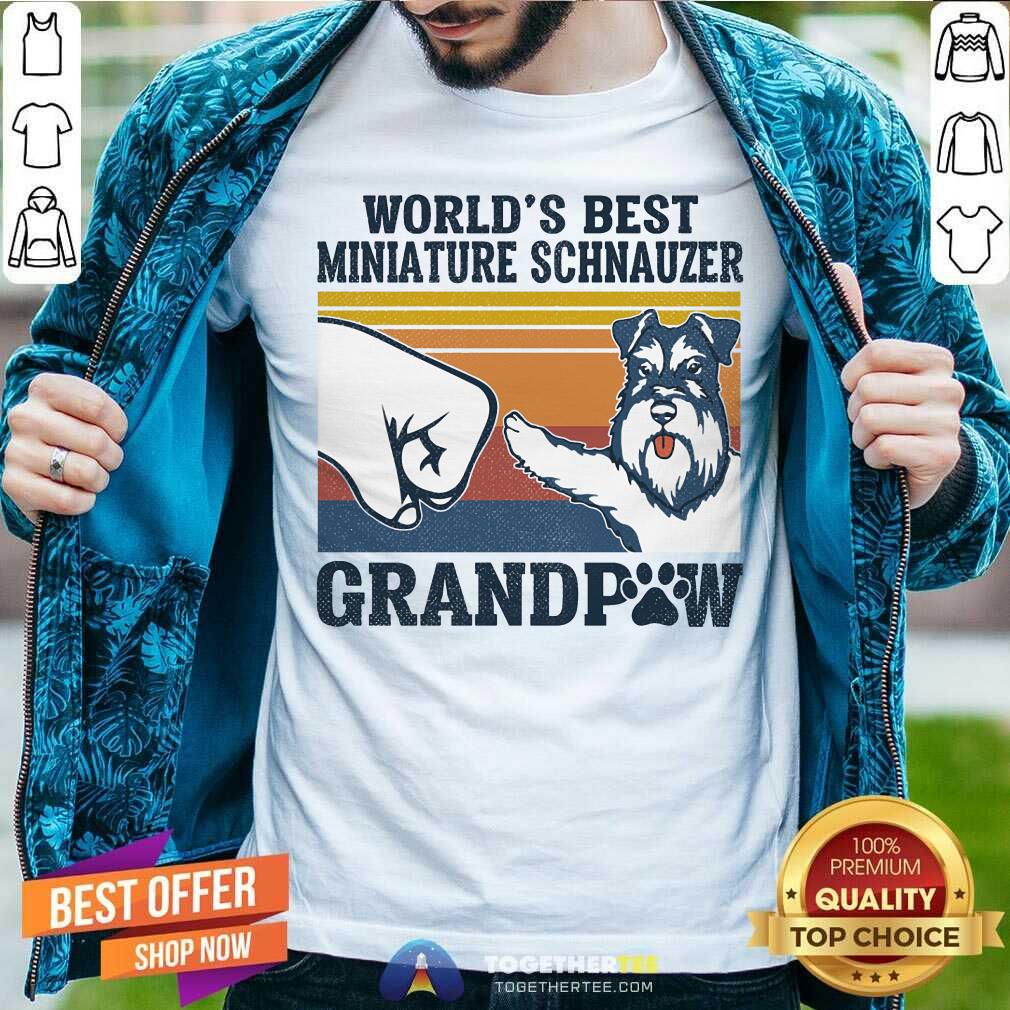 Worlds Best Miniature Schnauzer Grandpaw Vintage Shirt