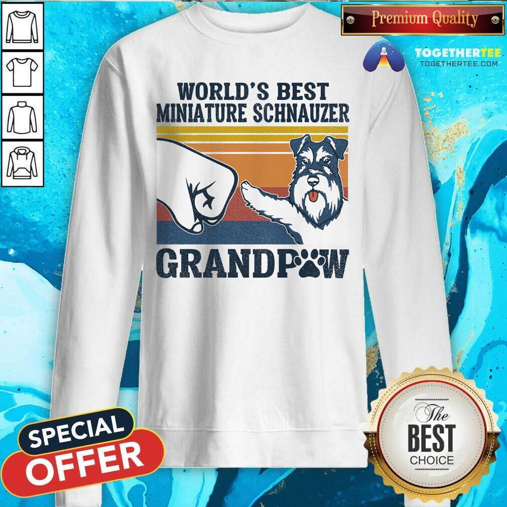 Worlds Best Miniature Schnauzer Grandpaw Vintage Shirt