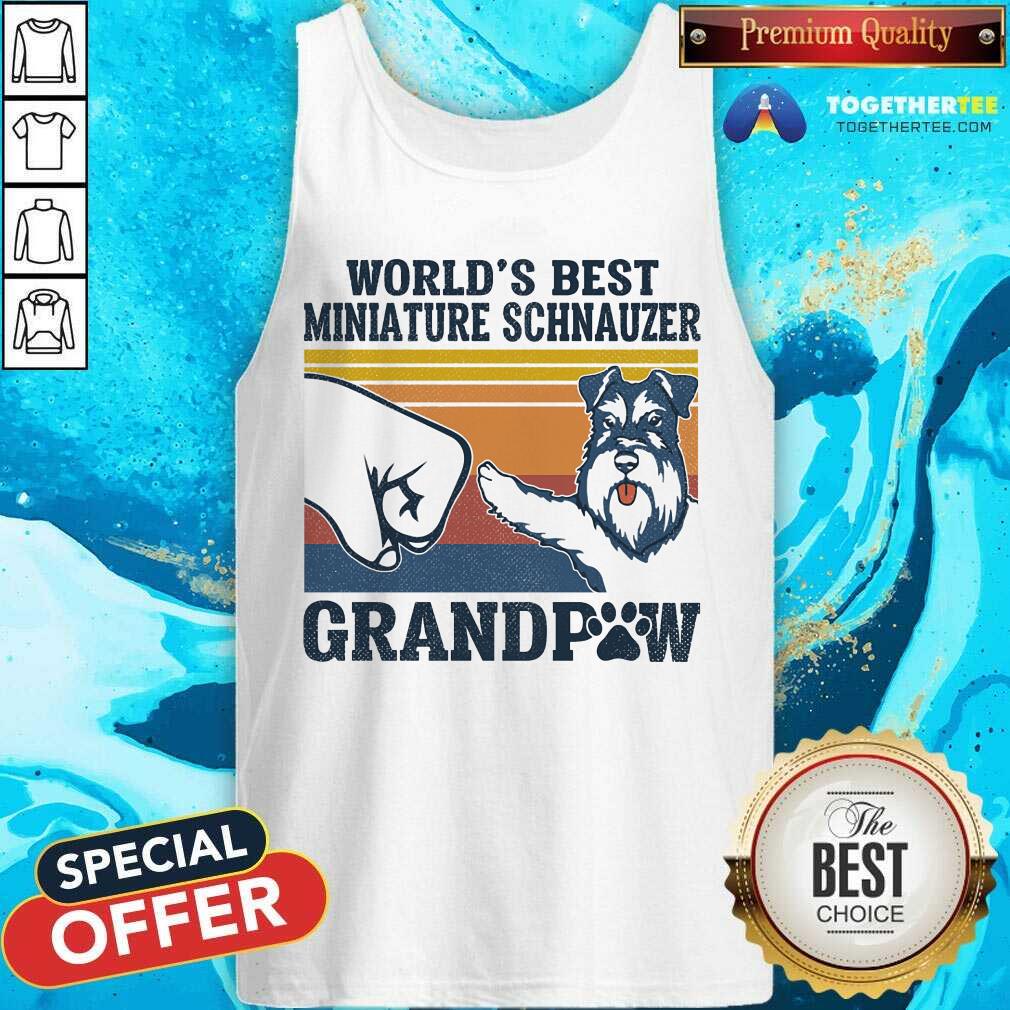 Worlds Best Miniature Schnauzer Grandpaw Vintage Shirt