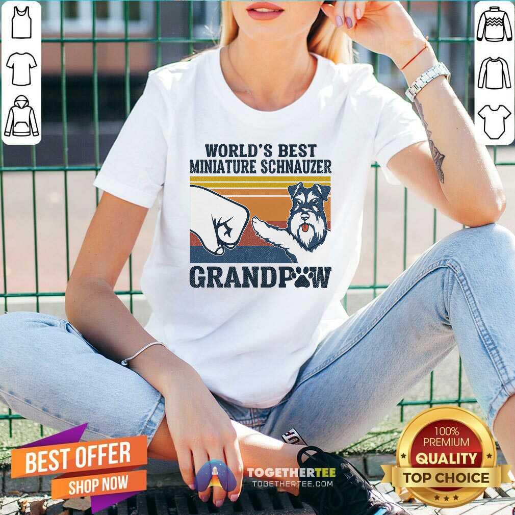 Worlds Best Miniature Schnauzer Grandpaw Vintage Shirt