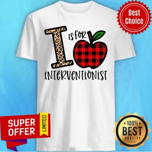 Funny I Leopard Is For Teacher Interventionist Apple Shirt