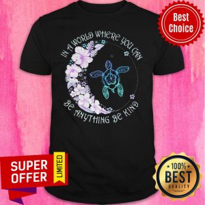 Nice In A World Where You Can Be Anything Be Kind Turtle Shirt