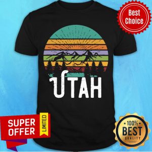 Awesome Utah With Mountains At Sunset Vintage Shirt