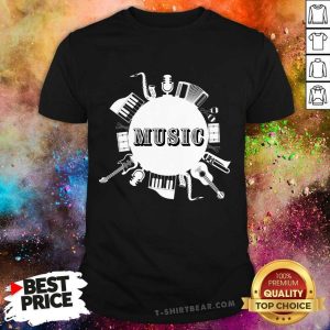 Cute Music Is Life Graphic Shirt