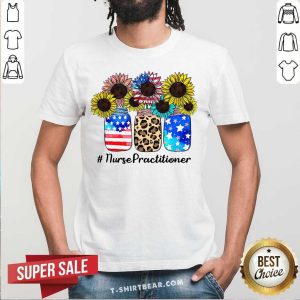 Sunflower American Flag Nurse Practitioner Shirt