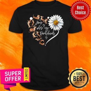 Dachshunds Heart Daisy Flower Shirt