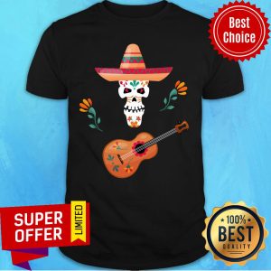 Guitar Day Of Dead Dia De Muertos Sugar Skull Shirt