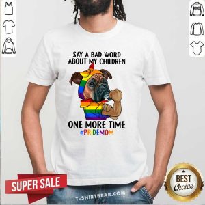 Cool Say A Bad Word About My Children Pride Mom LGBT Dog Shirt