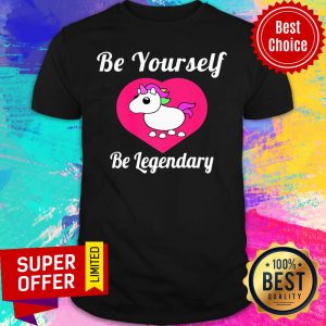 Unicorn Adopt Me Be Yourself Be Legendary Positive Message Red Shirt