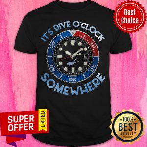 Top Scuba Diving It's Dive O'clock Somewhere Compass Shirt