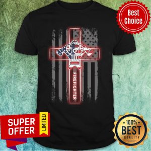 Firefighter Cross American Flag Shirt
