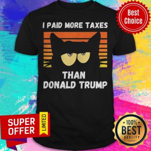 Vintage I Paid More Taxes Than Donald Trump2020 Debate Cat Shirt