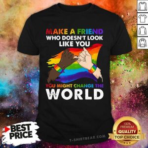 LGBT Make A Friend Who Does Not Look Like You Change The World Shirt