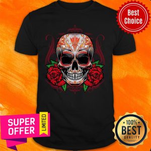 Day Of The Dead Sugar Skull With Rose Shirt