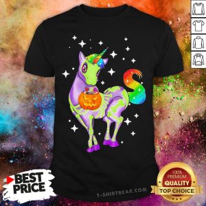 Pretty Unicorn Skeleton Happy Halloween Shirt
