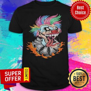 Awesome Scary Clown Halloween Mad Evil Clown Face Shirt
