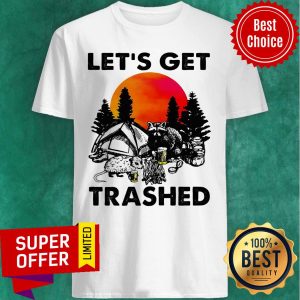 Raccoon Let’s Get Trashed Sunset Shirt