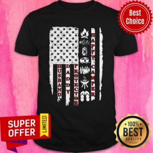 Funny Husband Daddy Protector Happy Camper Shirt