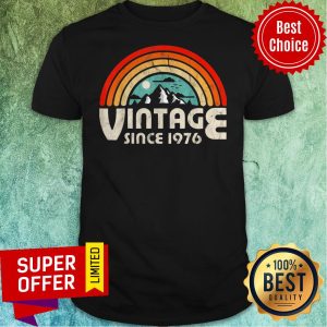 Funny 43rd Birthday Vintage 1976 Epic Rainbow Vintage Shirt