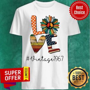 Official Love Daisy One Another American Flag Hippie Lover Vintage 1967 Shirt