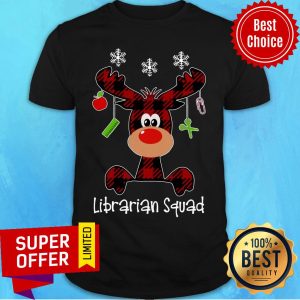 Premium Reindeer Librarian Squad Christmas Shirt
