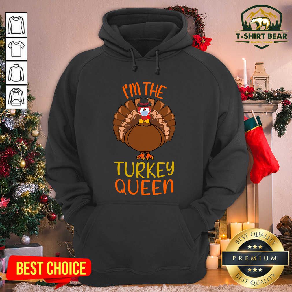 Funny I’m The Turkey Queen Wear Mask Happy Thanksgiving Shirt
