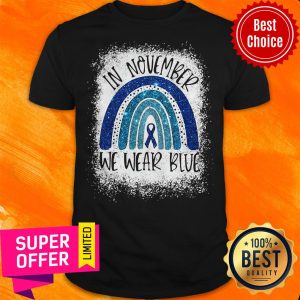 Top In November We Wear Blue Diabetes Awareness Shirt