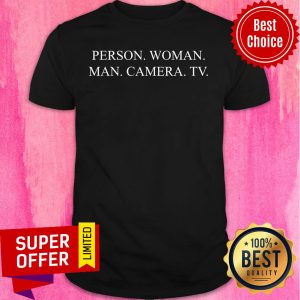 Person Woman Man Camera TV Shirt