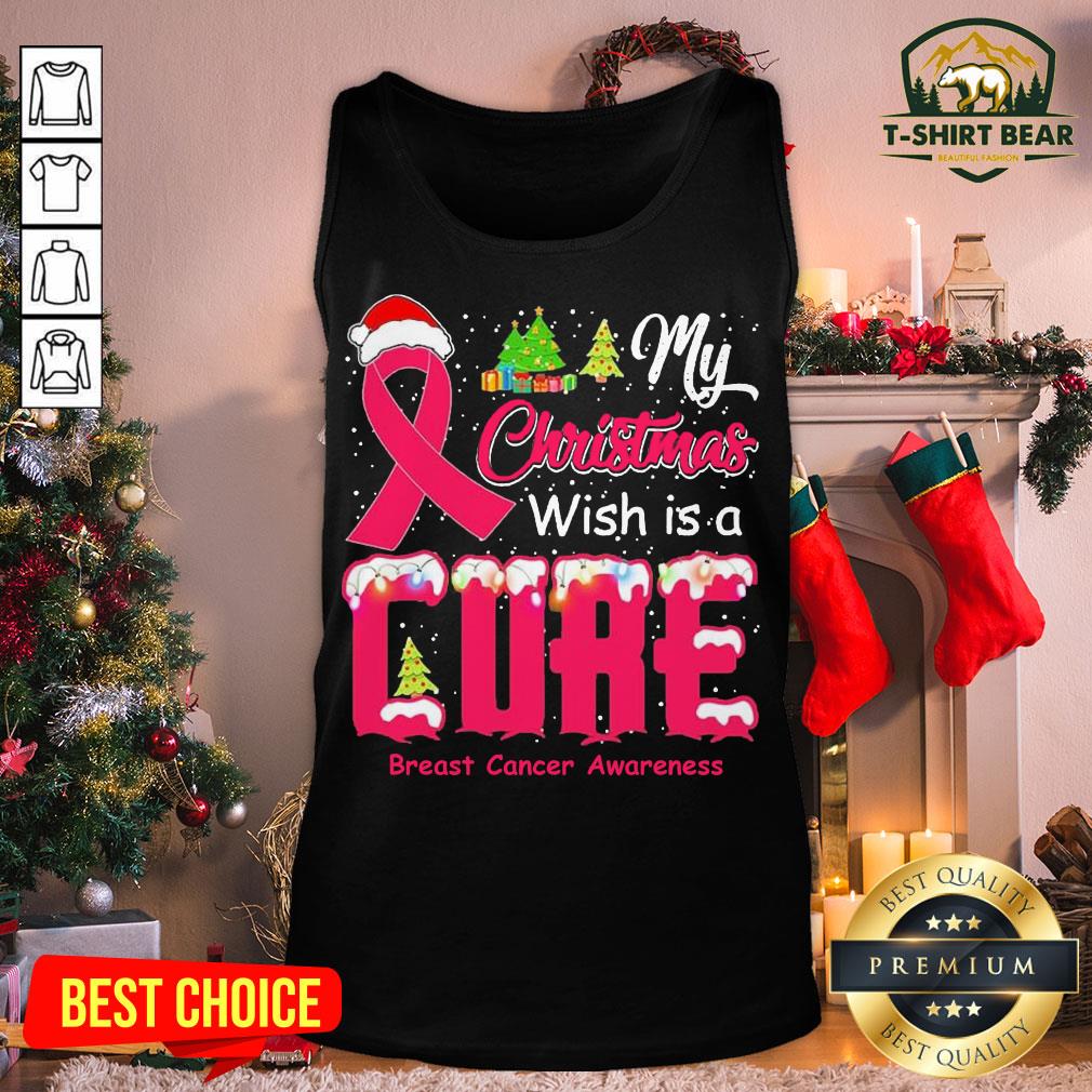 Hot My Christmas Wish Is A Cure Breast Cancer Awareness Shirt