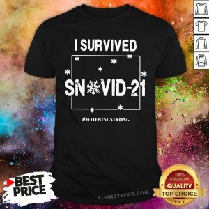 I Survived Snovid 2021 Wyoming Strong Map Shirt