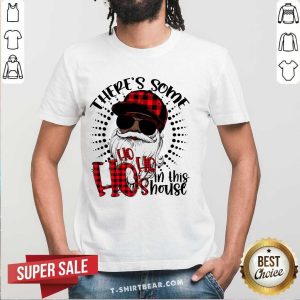 Cute There's Some Ho Ho Ho's In This House African American Santa Christmas Shirt