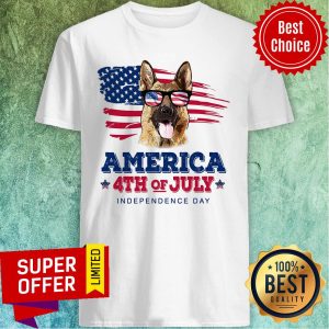 German Shepherd American Independence Day July 4th Shirt