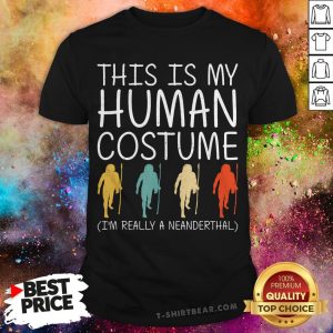 Neanderthal Halloween Human Costume Primate Easy DIY Gift Shirt