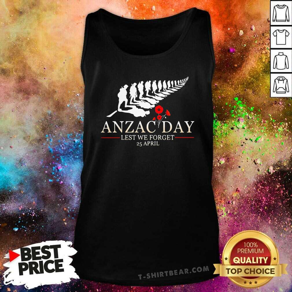 Anzac Day Lest We Forget 25 April Flowers Shirt