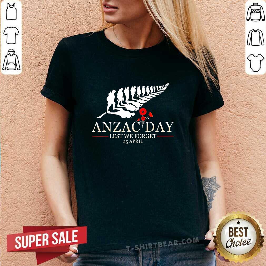 Anzac Day Lest We Forget 25 April Flowers Shirt